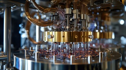 Poster - Advanced Quantum Computer Technology in Futuristic Design