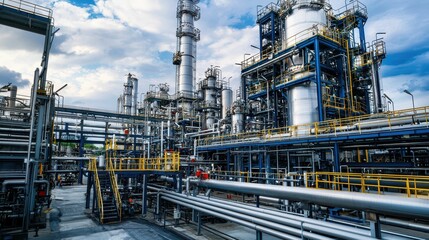 Poster - Advanced High-Tech Fuel Refinery Facility with Modern Infrastructure