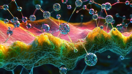 Poster - Magnified View of Purified Water Molecules in Abstract Form