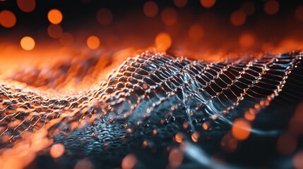 Poster - Water Droplets Passing Through a Fine Mesh Filter in Soft Light
