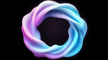 Fototapete - Glowing Circular Ring of Particles Abstract Design