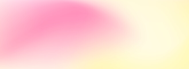 Poster - Yellow and pink smooth gradient. Springtime color blur background. Summer mood pastel blurred gradient backdrop. Soft abstract spring theme wallpaper for poster, banner, template, presentation. Vector