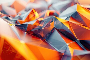 Fototapete - Abstract 3D Render, Geometric Background, Futuristic Modern Designhigh Detail, 8K