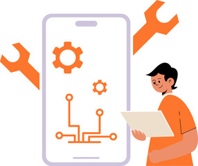 App Development Illustration