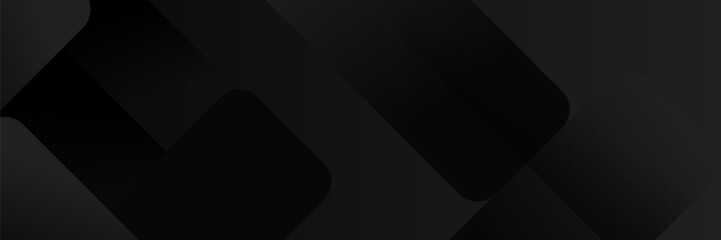 Wall Mural - Abstract dark black Geometric banner design background.