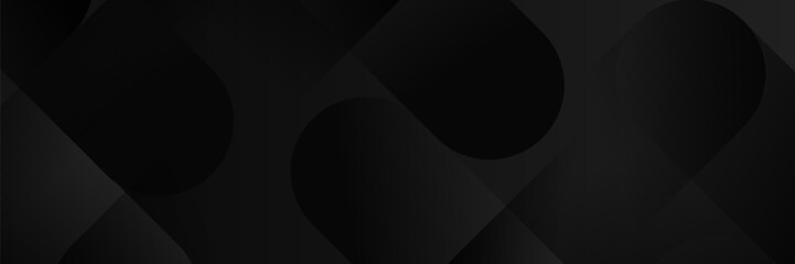 Wall Mural - abstract dark black geometric banner design background.