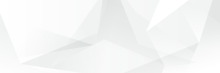 Wall Mural - Abstract white Geometric banner design background.
