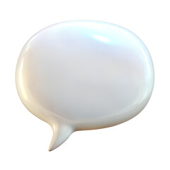 Watercolor 3d render notification speech bubble balloon isolated on transparent background