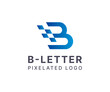 © Raju - B letter pixelated digital technology logo design.