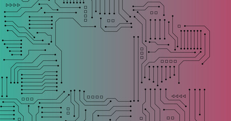 Poster - Abstract Technology Background , circuit board with copy space. Vector illustration