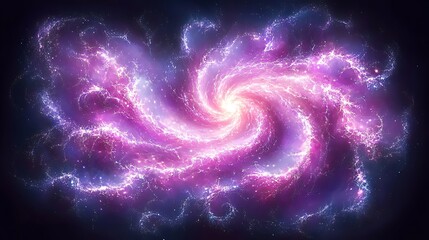 Wall Mural - a swirling cosmic galaxy filled with vibrant colors and stardust