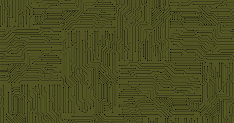 Poster - Vector circuit board illustration. Abstract technological background made of different element printed circuit board