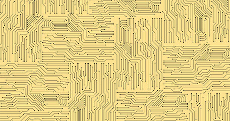 Poster - Circuit Board texture Background, seamless pattern. Vector circuit board illustration.