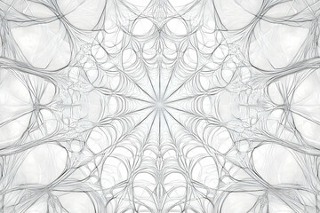 Poster - Abstract network pattern in white, representing interconnections and complexities