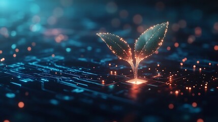 Poster - Digital Sprout: Technological Growth and Nature's Symbiosis