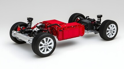 Aufkleber - A cutting edge hybrid vehicle drivetrain system showcasing the seamless of an electric motor and a combustion engine delivering advanced power and efficiency