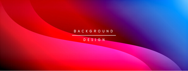 Poster - Gradient and shadow wave line geometric background. Vector Illustration For Wallpaper, Banner, Background, Card, Book Illustration, landing page