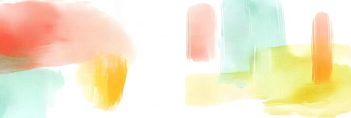Aufkleber - Serene and soothing abstract background with soft pastel shades and warm brush like textures evoking the tranquil ambiance of a summer morning
