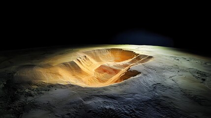 Poster - This dramatic textured landscape appears extraterrestrial but it is actually a topographic map of Earth s surface created using advanced satellite based Lidar technology