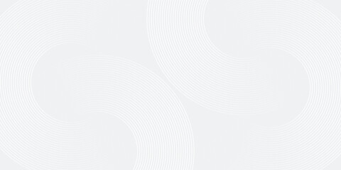 Poster - abstract white glowing geometric lines on gray background. modern shiny blue circle lines pattern. f