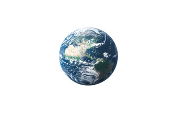 Wall Mural - blue and white planet with a white background, isolated