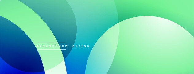 Poster - Abstract composition with layered circular elements, blending gradients and soft transitions, creating a sense of depth, motion, and visual harmony