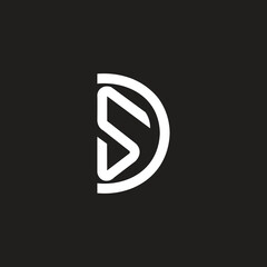 Fototapete - Letter DS vector elegant trendy logo design.