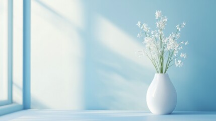 Poster - A tranquil blue gradient studio, ideal for product photography, offering a calm and professional atmosphere for showcasing various products