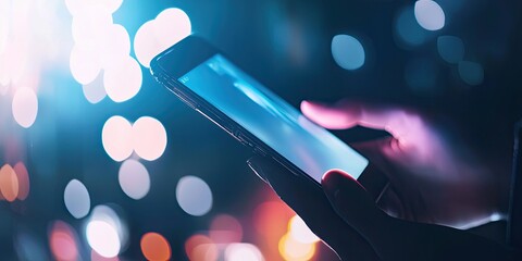 Fototapete - a foldable smartphone s flexible screen in use, demonstrating innovations in mobile technology.