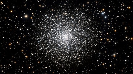 Poster - a dense and brilliant cluster of stars in the cosmos