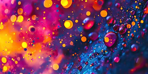 Fototapete - chaotic splattered patterns with vibrant colors and dynamic forms, perfect for energetic artistic designs.