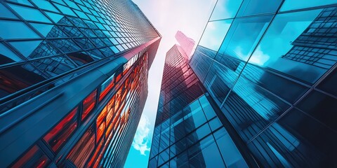 Fototapete - A futuristic building with cutting-edge design, featuring robotic construction, advanced AI, and a sleek, high-tech aesthetic.