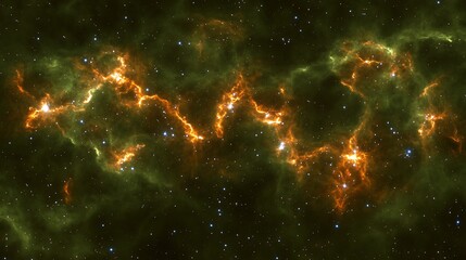 Wall Mural - a vibrant view of a cosmic nebula with many stars