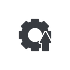 Poster - cogwheel with an upward arrow vector icon