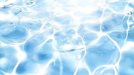 Poster - Serene blue ocean waves create soothing atmosphere, reflecting light and movement in tranquil setting. 