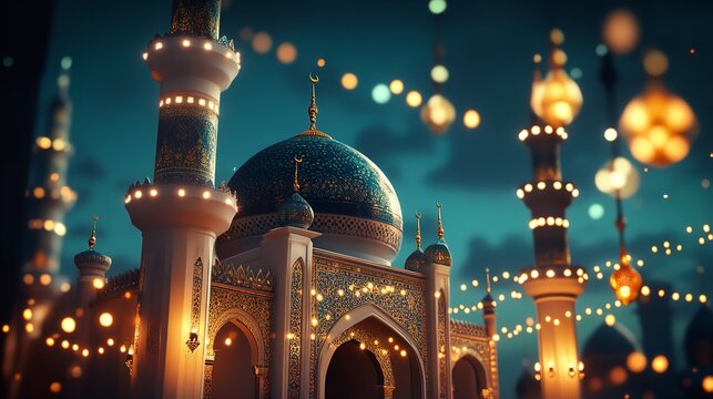 Elegant Arabic Calligraphy and Decorative Patterns for Eid al-Adha Greetings