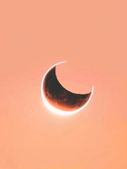 Poster - A large black circular shape dominates the top, symbolizing a celestial body like the moon