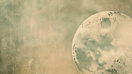 Leinwandbilder - Moon, with a soft gradient transitioning
