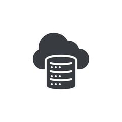 Poster - cloud with a database vector icon