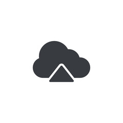 Poster - cloud with an upward arrow vector icon