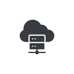 Poster - cloud with no physical server vector icon