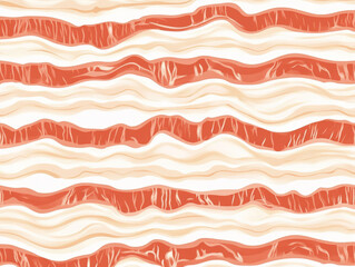 Aufkleber - seamless pattern of highly detailed, flat color bacon stripes creates visually appealing background. wavy lines and rich textures add depth and interest