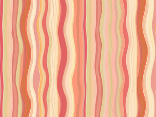 Aufkleber - seamless pattern featuring wavy stripes in warm tones of red, pink, and beige creates visually appealing and highly detailed background. flat color design adds modern touch