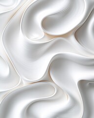 Poster - fluid marble-like patterns, soft organic swirls, dreamlike abstract textures, elegant neutral tones, intricate details, high-end fine art photography, subtle motion effect, calming aesthetic