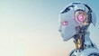 © wulan - The Genesis of Artificial Intelligence: A Futuristic Robot Head in Profile