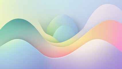 Wall Mural - pastel waves: abstract digital art
