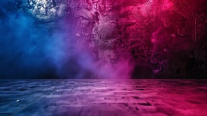 Poster - Vibrant and dynamic background with blend of blue and pink hues, featuring smoke effects that create energetic atmosphere perfect for colorful events and performances.
