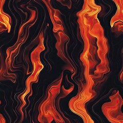Poster - Wavy Grains Molten Lava Seamless Pattern Design for Textures