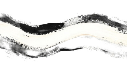Fototapete - Abstract Illustration Of Black And White Textured Lines On Transparent Background With Modern Design
