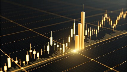 Poster - Financial Data Visualization: Captivating financial data visualization, a dynamic illustration of market trends and investment analysis
